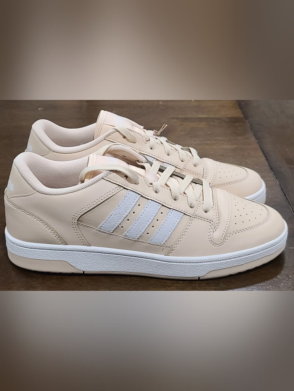 adidas Break Start Low Beige/Cream/Sand Peach White 3-Stripes Basketball Women’s